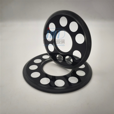 Factory Customized Round Hole Inner and Outer Double Step Edge Printed Tempered Glass for LED Lighting